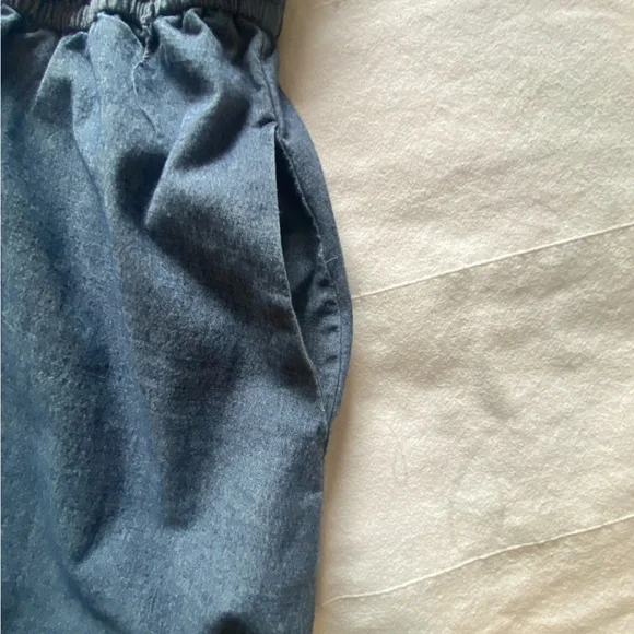 Lane Bryant Chambray Denim Dress A-Line w/Pockets Tie Waist Size 14 - Picture 8 of 8